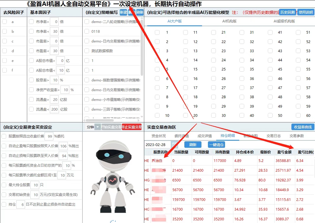 盈首Ai全自动炒股机器人自动止盈6.34%其他持仓均大幅上涨